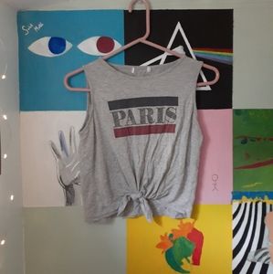 Cropped tank top shirt